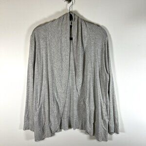 Haven Well Within Cardigan Sweater Open‎ Front Gray Women’s Size Medium Pockets